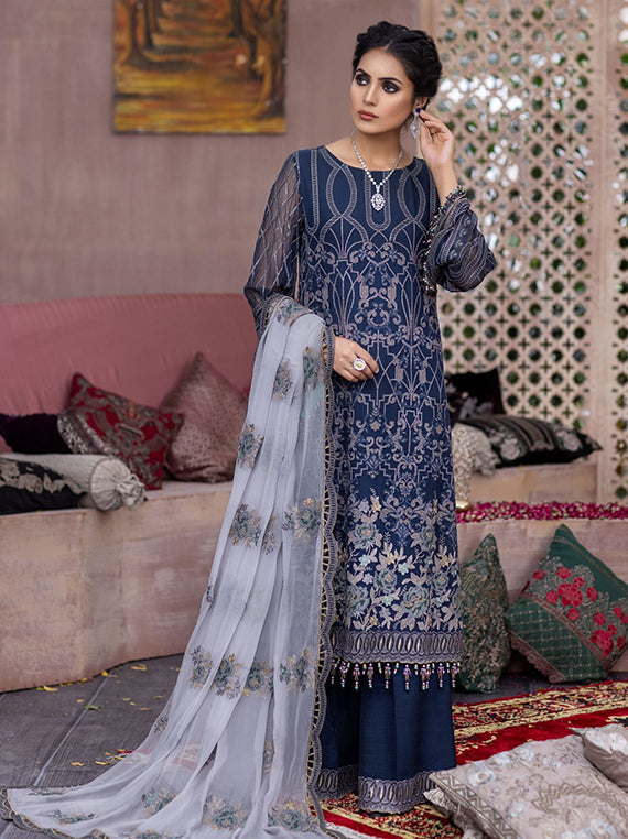Flossie Festive Embroidered Unstitched Collection'26 (FE-307)