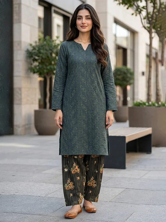 2pc Chikankari Lawn Edit 2026 Vol-FA51 (D-02)