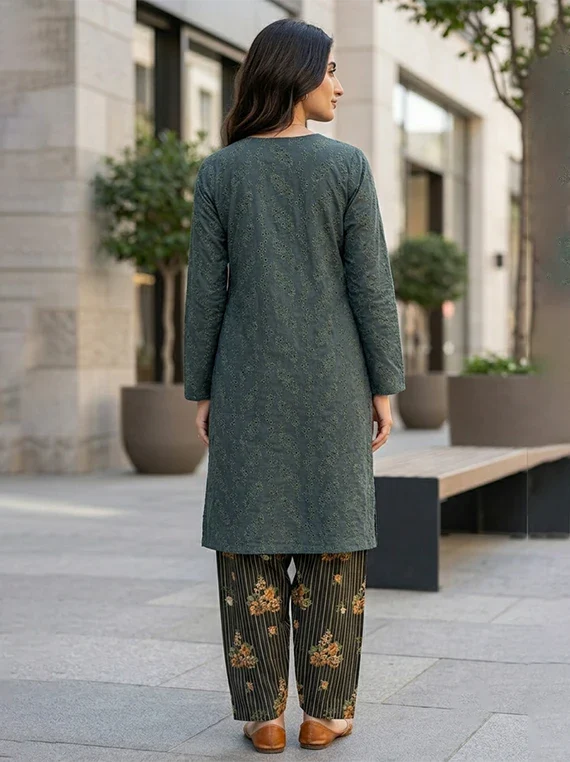 2pc Chikankari Lawn Edit 2026 Vol-FA51 (D-02)