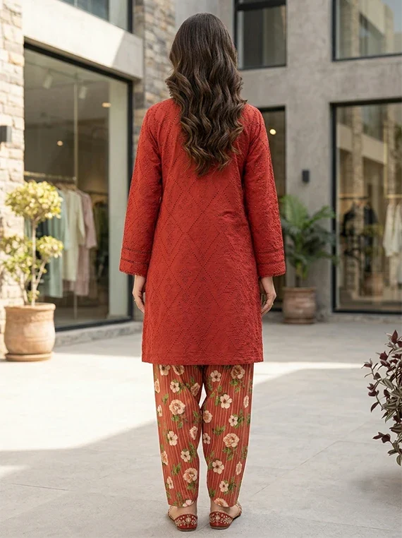 2pc Chikankari Lawn Edit 2026 Vol-FA51 (D-03)
