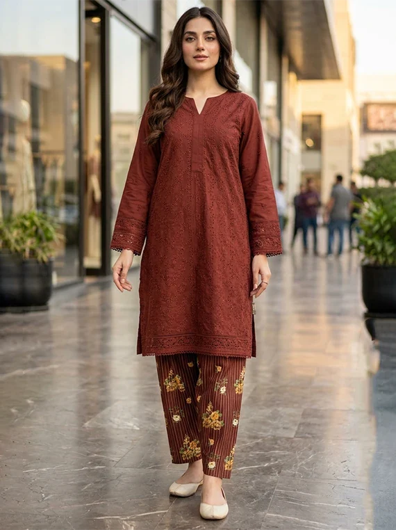 2pc Chikankari Lawn Edit 2026 Vol-FA51 (D-12)