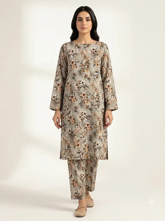 2pc Printed Lawn Edit 2026 Vol-FA02 (D-07)
