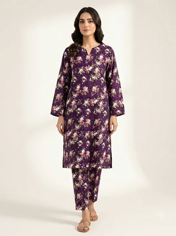 2pc Printed Lawn Edit 2026 Vol-FA02 (D-10)