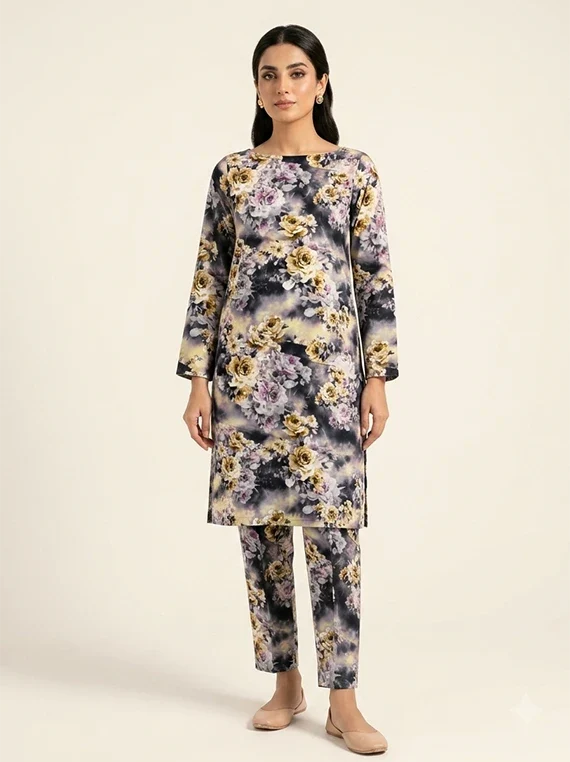 2pc Printed Lawn Edit 2026 Vol-FA02 (D-12)