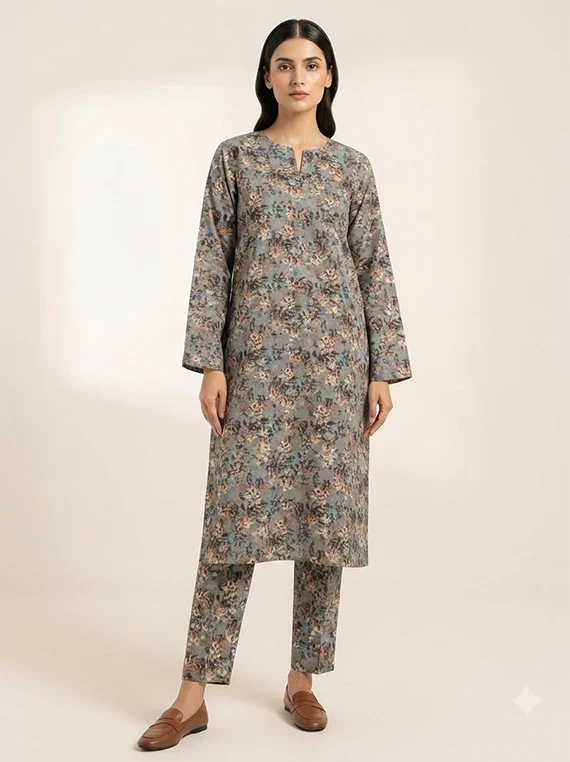 2pc Printed Lawn Edit 2026 Vol-FA02 (D-49)