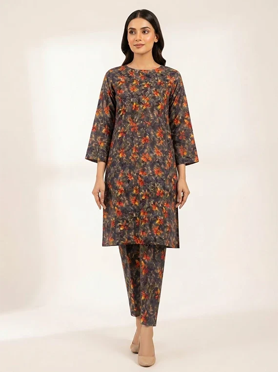 2pc Printed Lawn Edit 2026 Vol-FA02 (D-52)