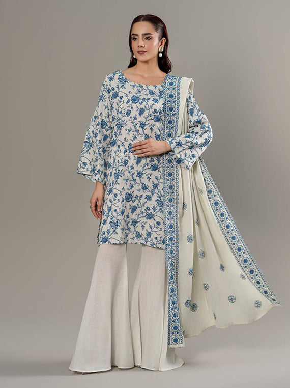 3PC Printed Linen Karandi Collection 2025 by Sitara Textile (D-638)