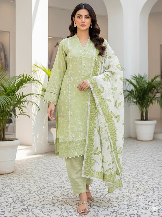 Prestige Flower Embroidered Lawn Edit 2026 Vol-DF03