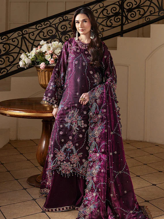 AAINA by Alizeh Embroidered Sheesha Silk Collection 2026 (2242-Melisa)
