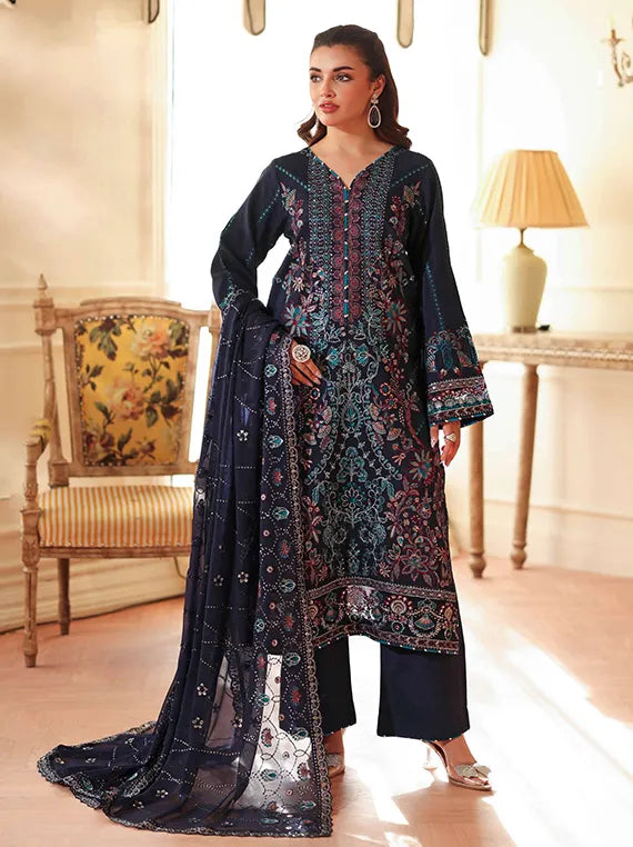 AANGAN by Ramsha Embroidered Rawsilk Collection 2025 Vol-02 (AA-201)