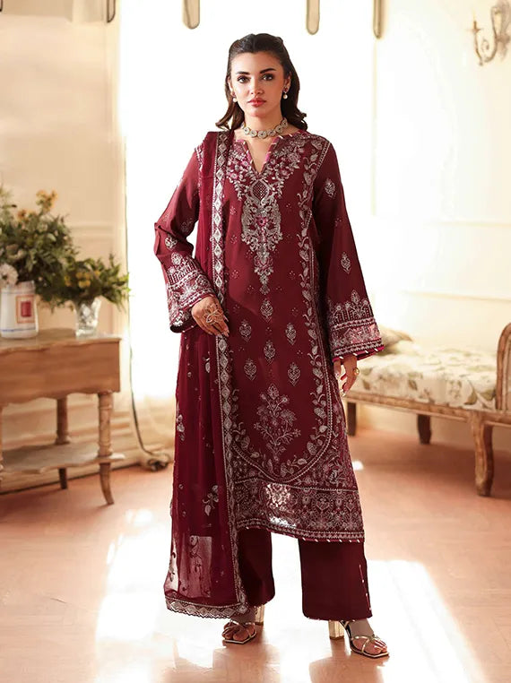 AANGAN by Ramsha Embroidered Rawsilk Collection 2025 Vol-02 (AA-203)