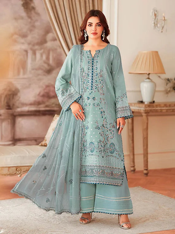 AANGAN by Ramsha Embroidered Rawsilk Collection 2025 Vol-02 (AA-204)