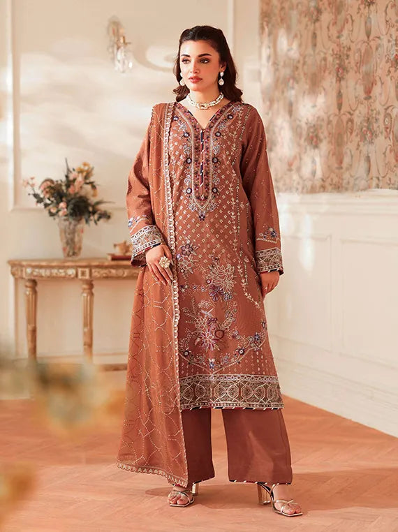 AANGAN by Ramsha Embroidered Rawsilk Collection 2025 Vol-02 (AA-205)