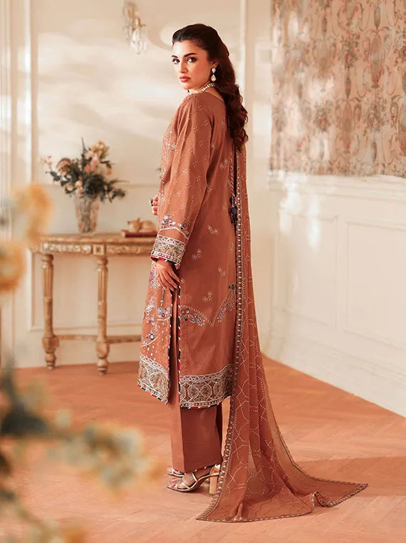 AANGAN by Ramsha Embroidered Rawsilk Collection 2025 Vol-02 (AA-205)