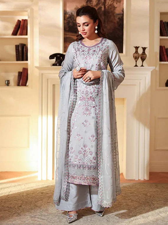 AANGAN by Ramsha Embroidered Rawsilk Collection 2025 Vol-02 (AA-209)