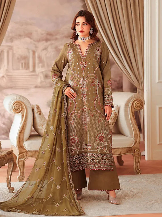 AANGAN by Ramsha Embroidered Rawsilk Collection 2025 Vol-02