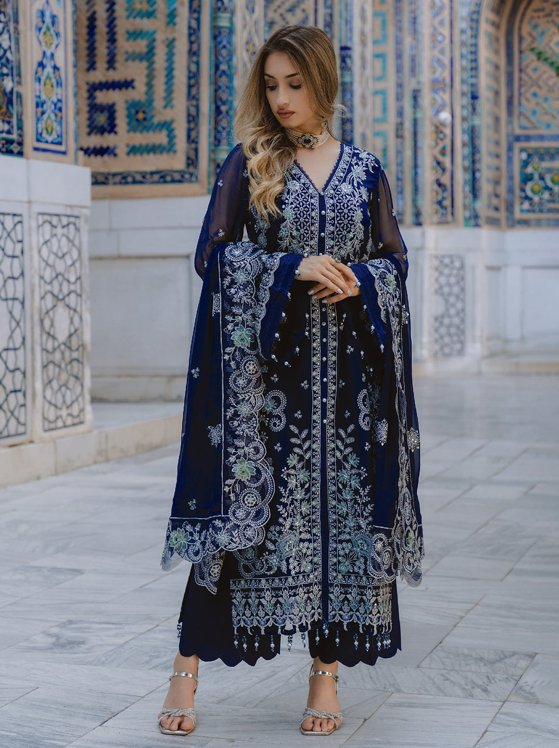 AL Kousar Festive Chiffon Collection 2026 by AHMAD EMBROIDERY (DD-08)