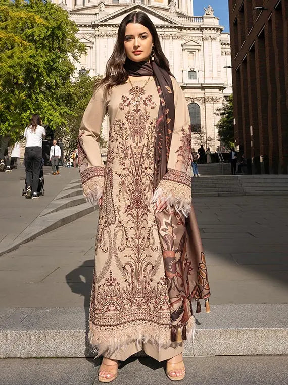 ALZOHAIB Embroidered East Meet London Wintry Breeze Collection'26 (D-05)