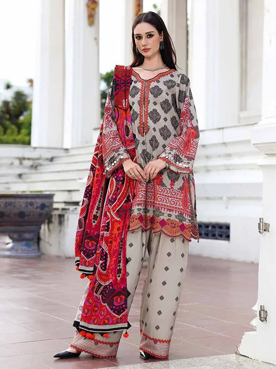 ANIIQ by Charizma Embroidered Printed Linen Collection 2025 (ANW6-01)