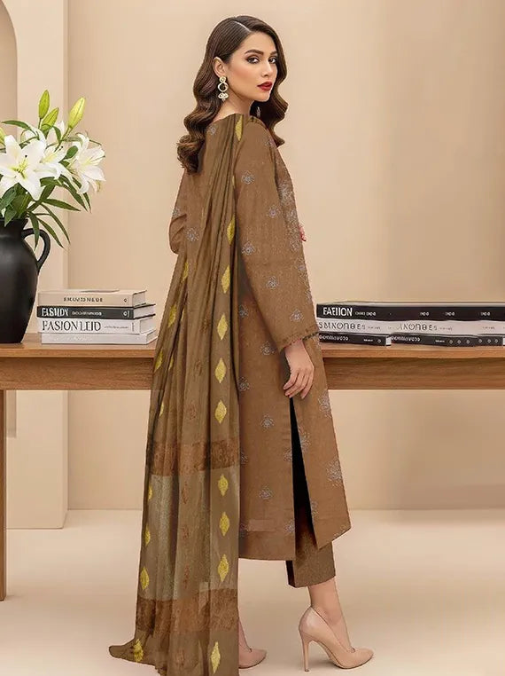 APSRA by Khoobsurat Embroidered Peach Leather Collection 2025 (D-02)