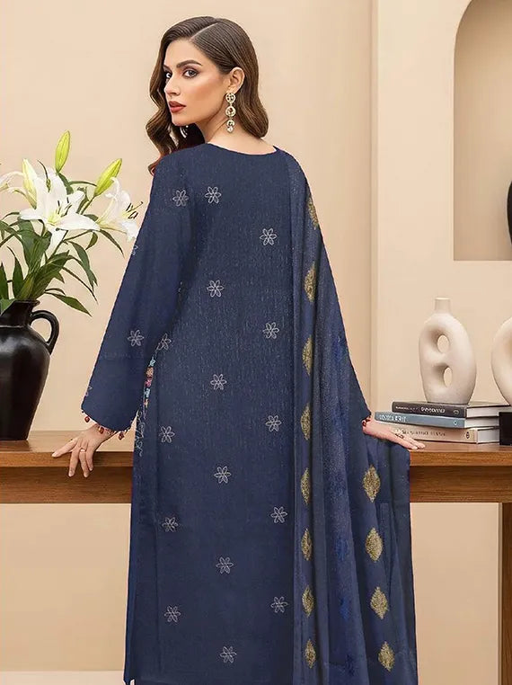 APSRA by Khoobsurat Embroidered Peach Leather Collection 2025 (D-03)