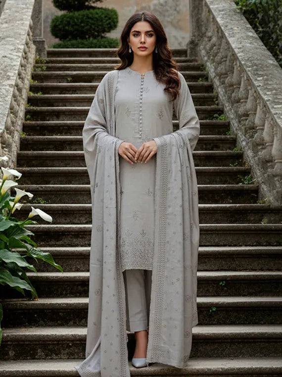 AQS Embroidered Air Jet Peach Collection 2025 (D-07)