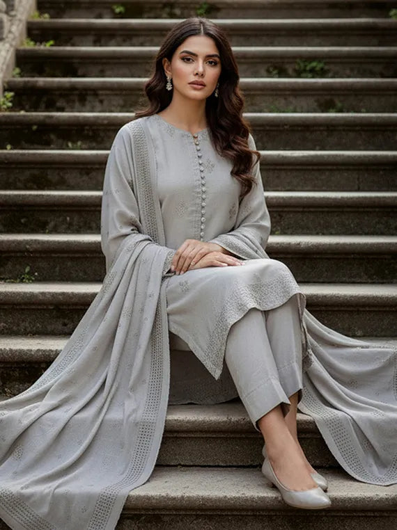 AQS Embroidered Air Jet Peach Collection 2025 (D-07)