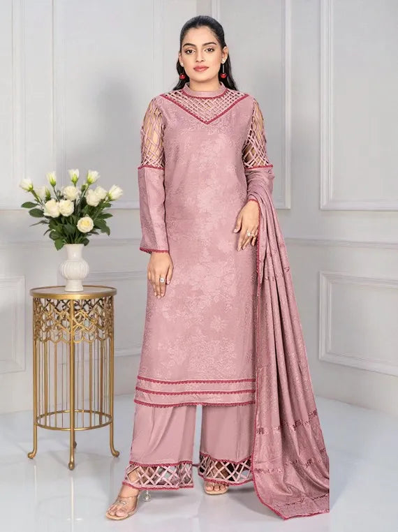 ARZOO by Wania Peach Self Jacquard Collection 2025 (WL-233)