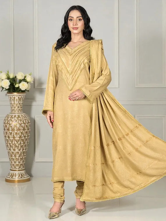 ARZOO by Wania Peach Self Jacquard Collection 2025 (WL-234)