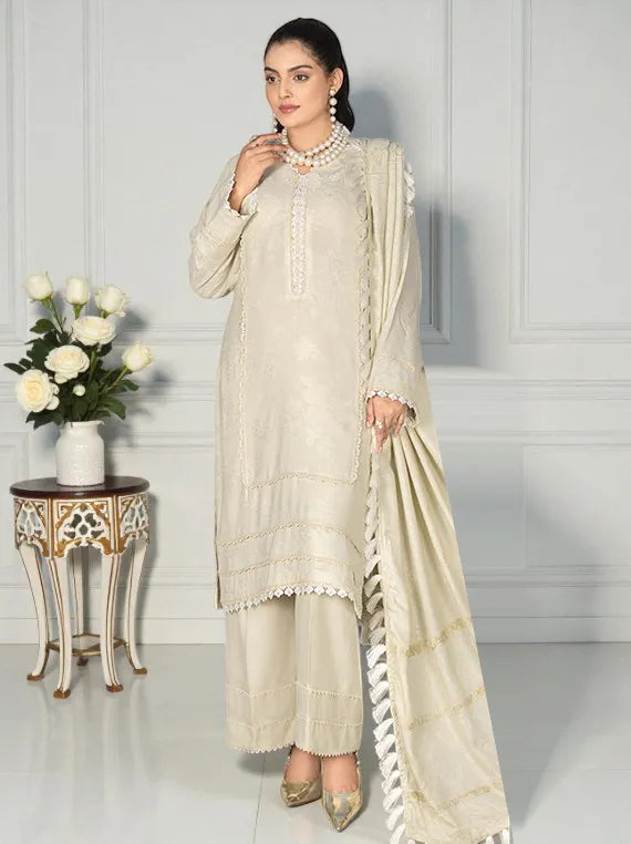 ARZOO by Wania Peach Self Jacquard Collection 2025 (WL-236)