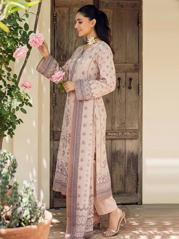 AYAT Eleganza by Pearl Arts Embroidered Lawn Collection 2026 Vol-61 (D-05)