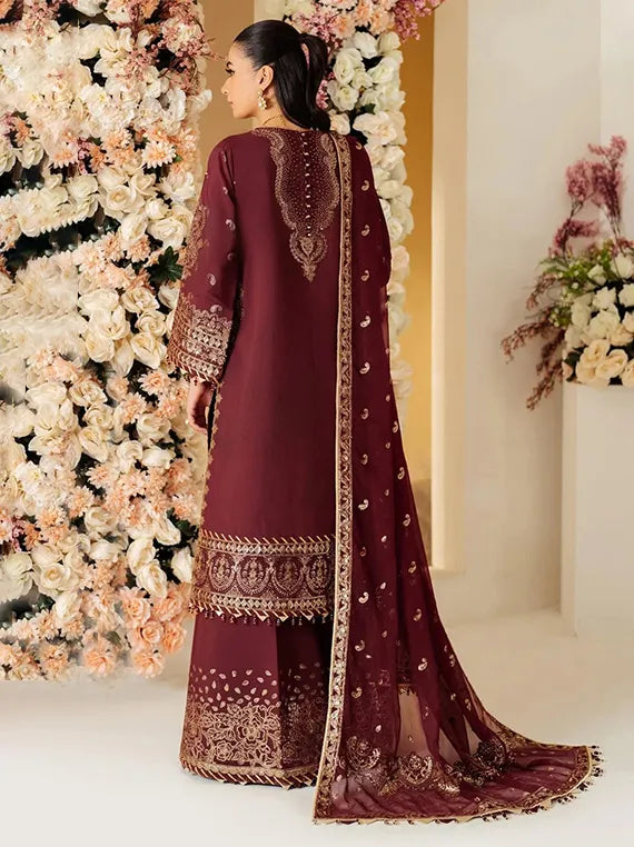 AYMAL by Alizeh Embroidered Chiffon Collection 2026 (01-Salsa)