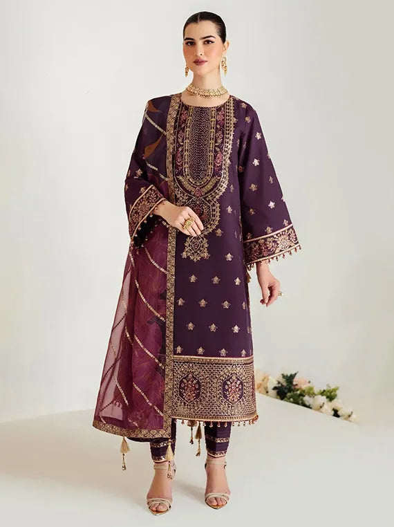 AYMAL by Alizeh Embroidered Chiffon Collection 2026 (05-Scarlet)