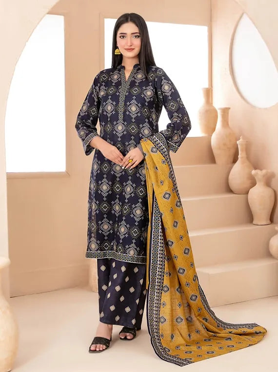 AZU by Tawakkal Fabrics Printed Khaddar Collection 2025 (D-5406)