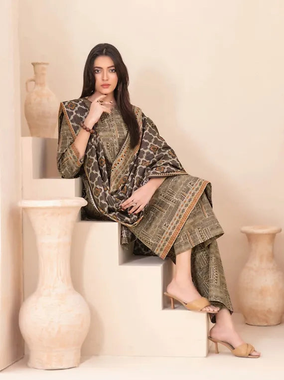 AZU by Tawakkal Fabrics Printed Khaddar Collection 2025 (D-5411)