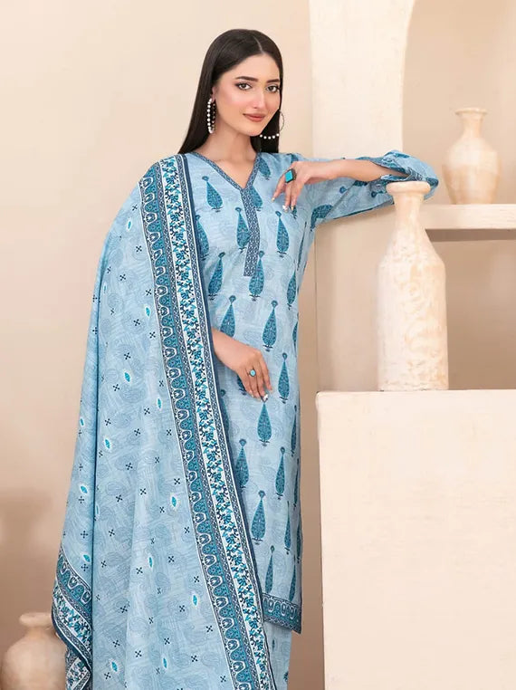 AZU by Tawakkal Fabrics Printed Khaddar Collection 2025 (D-5412)