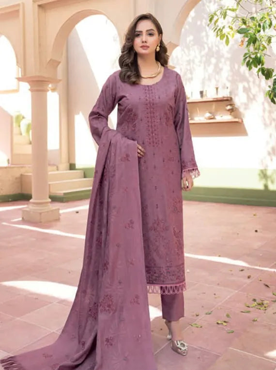 Aaina Embroidered Fancy Wool Touch Collection 2025 by Chawla Fabrics (D-02)