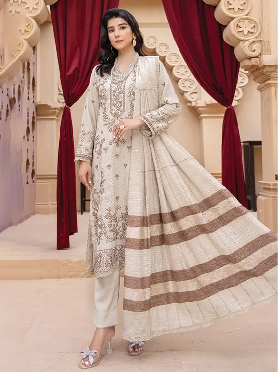 Aangan Embroidered Karandi Collection 2025 by Chawla Fabrics (D-01)