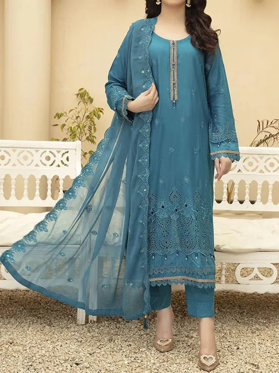 Afreen Lawn Shiffly Collection 2025 By Hafiz Textile (D-04)