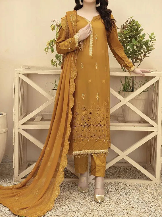 Afreen Lawn Shiffly Collection 2025 By Hafiz Textile (D-08)