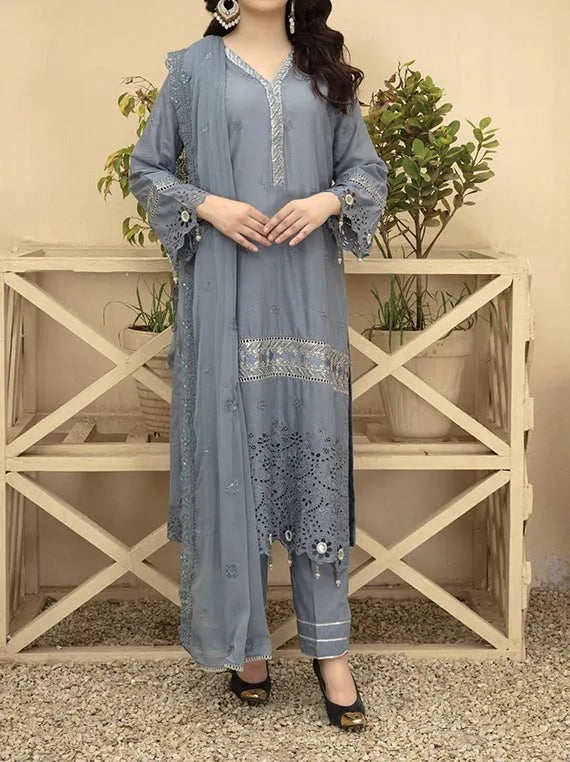 Afreen Lawn Shiffly Collection 2025 By Hafiz Textile (D-09)