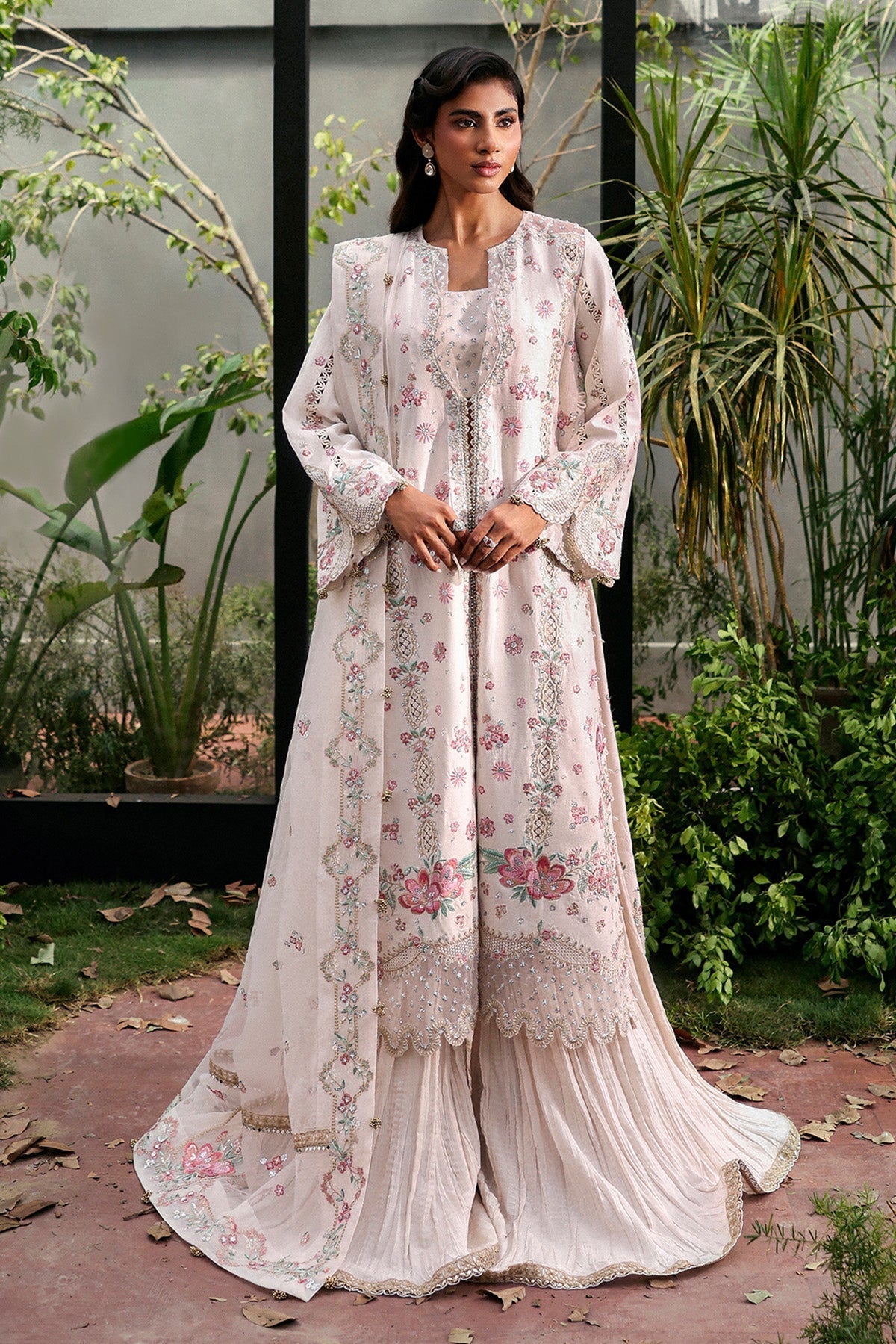 Afrozeh La Fuchsia Embroidered Raw Silk Collection 2026 (ALF-25-V1-05 RUE)