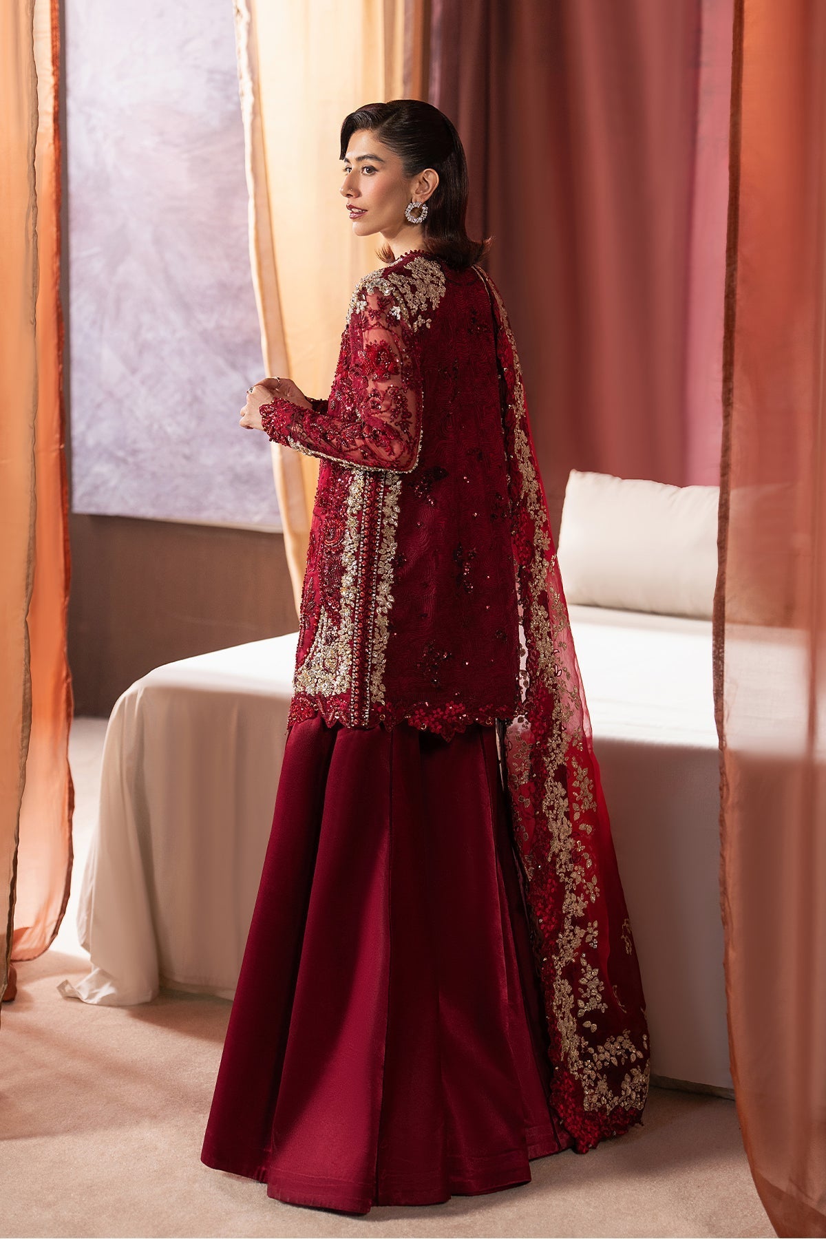 Afrozeh La Fuchsia Embroidered Raw Silk Collection 2026 (Rawayaat)