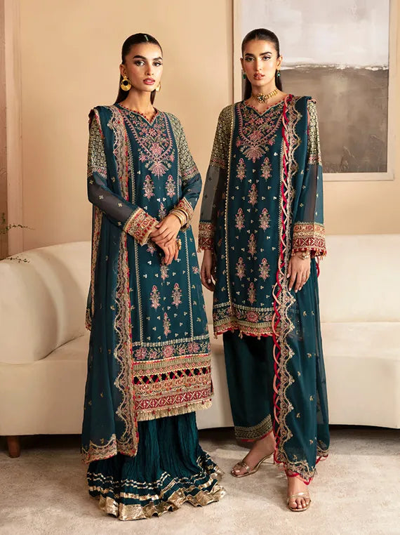 Afrozeh Ethereal Embroidered Collection 2025 (D-08 NEHMAT)