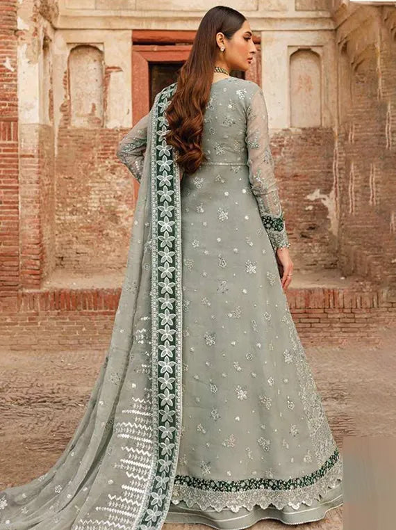 Afrozeh Ethereal Embroidered Collection 2025 (Grey Veil)