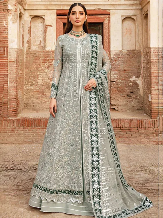 Afrozeh Ethereal Embroidered Collection 2025 (Grey Veil)