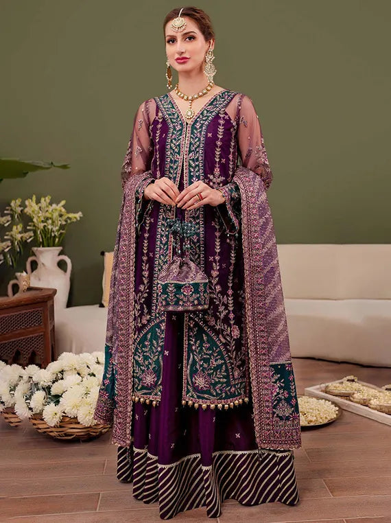 Afrozeh Ethereal Embroidered Collection 2025 (Iris)