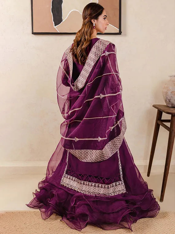 Afrozeh Ethereal Embroidered Collection 2025 (Plum Affair)