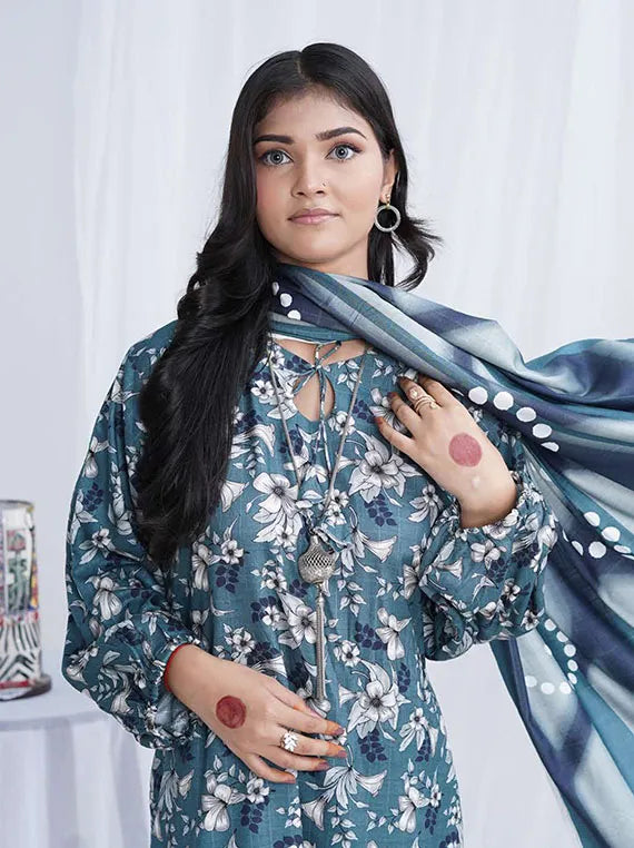 Afsana Printed Dobby Linen Collection 2024 By AR Textile (D-03)