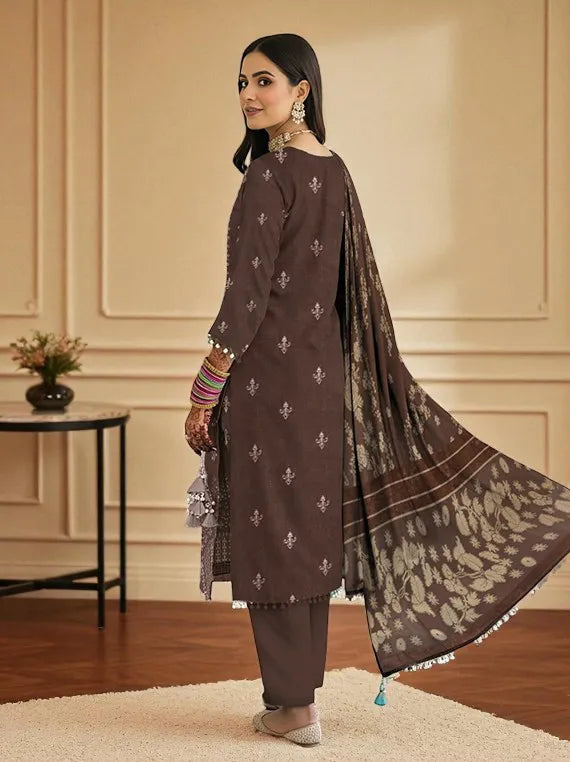 Aiman Embroidered Zari Leather Peach Collection 2025 by Chawla Fabrics (D-02)